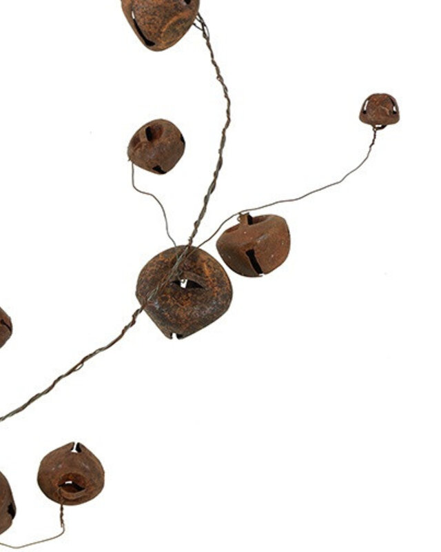 Rene Houtman Guirlande Belletjes Roest-115x4x4CM