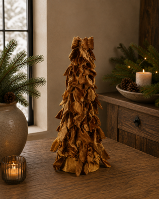 Rene Houtman Strik Kerstboom.bruin-60x20,5x60CM