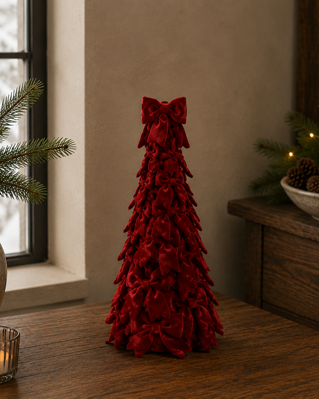 Rene Houtman Strik Kerstboom Bordeaux-60x20,5x60CM