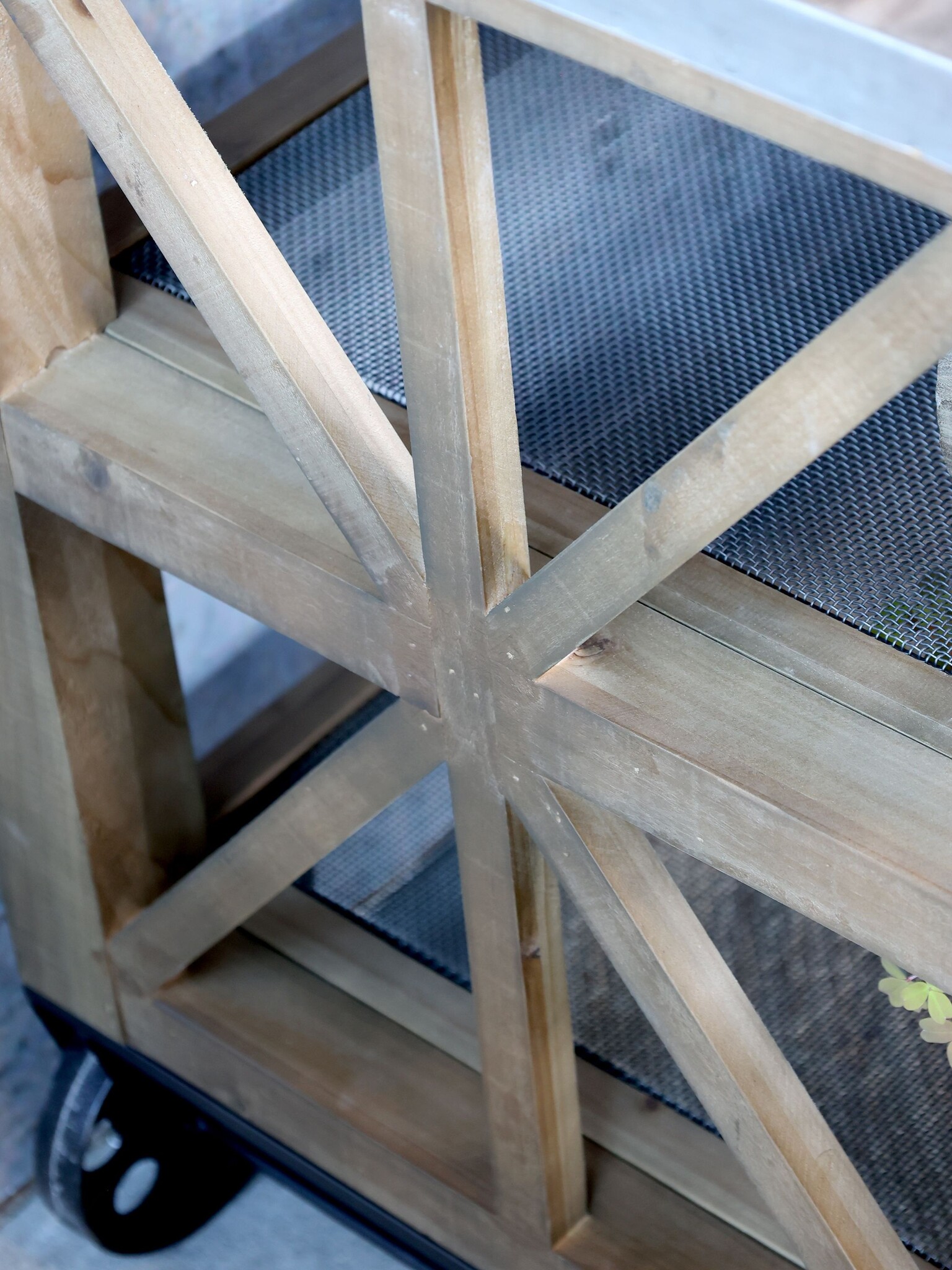 Rene Houtman Keukeneiland Woods Op Wielen Met Zinken Blad & Schappen - L120xB59.5xH90 Cm