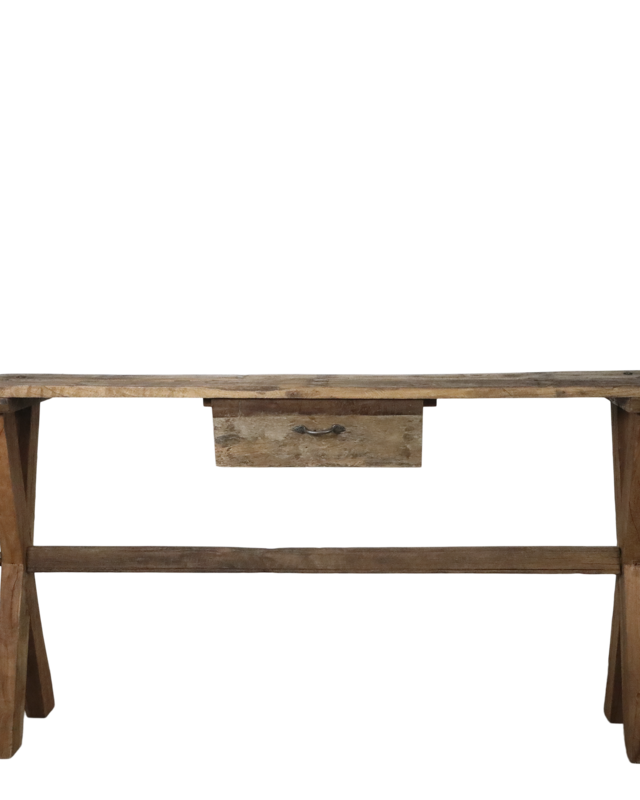 Rene Houtman Sidetable Woods Wandtafel Grimaud-tafel Met Lade - B152 x D36 x H85 Cm