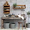 Klaptafel Vouwtafel Oud Hout B120 x D60 x H67 Cm