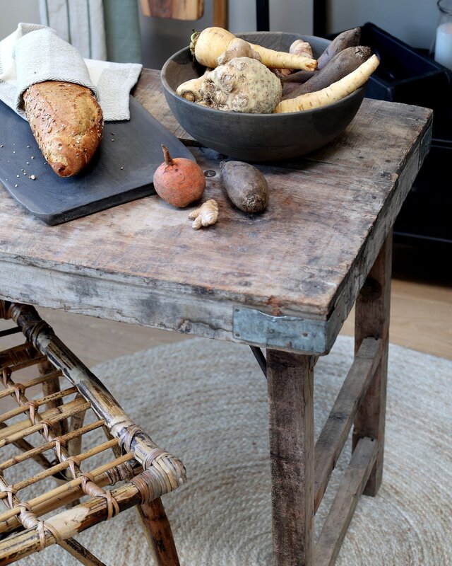 Rene Houtman Klaptafel Vouwtafel Oud Hout B120 x D60 x H67 Cm