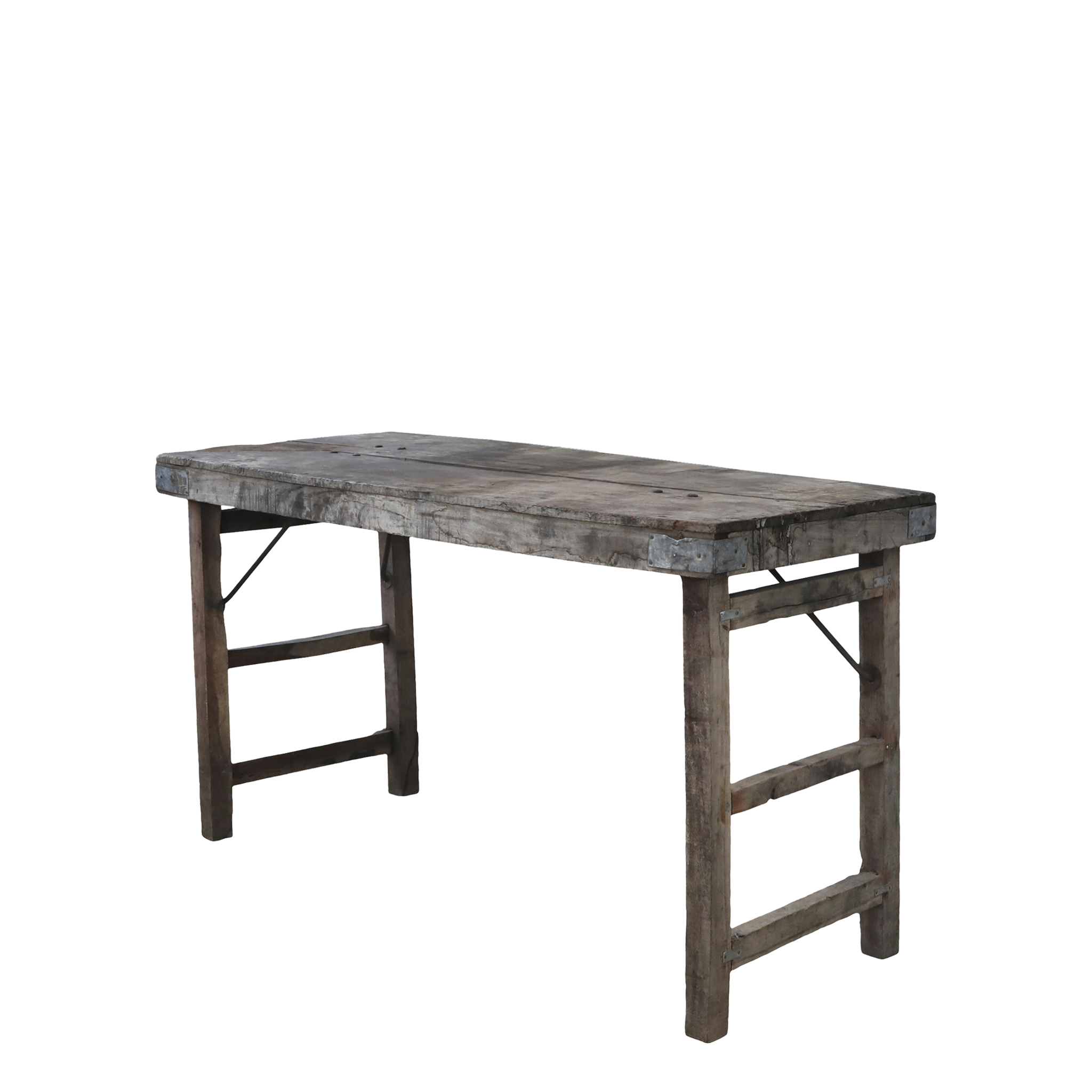 Rene Houtman Klaptafel Vouwtafel Oud Hout B120 x D60 x H67 Cm