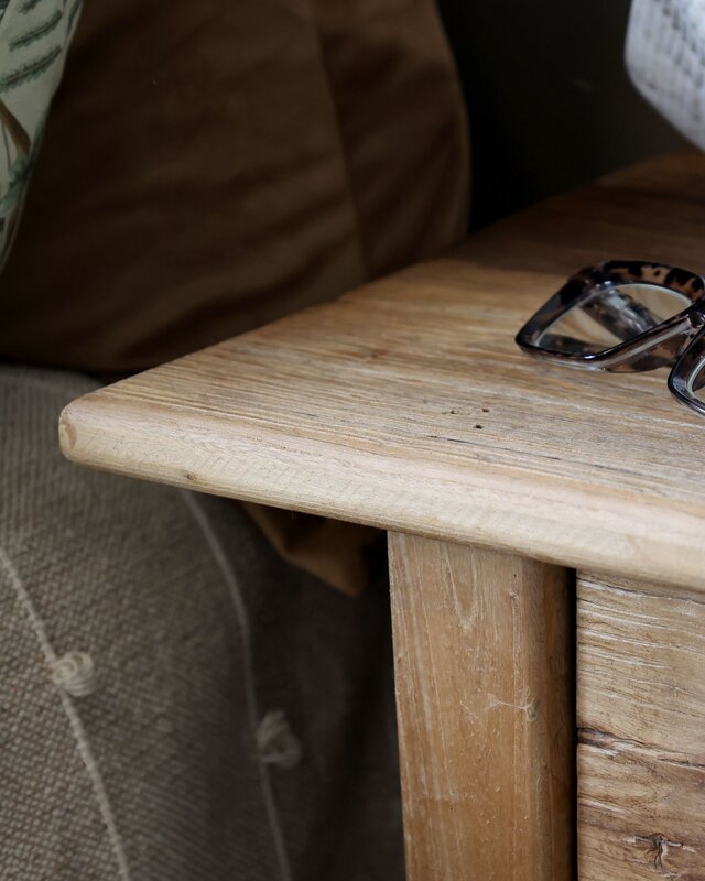 Rene Houtman Nachtkastje Sidetable 1 Lade Hout - B70 x D38 x H64 Cm