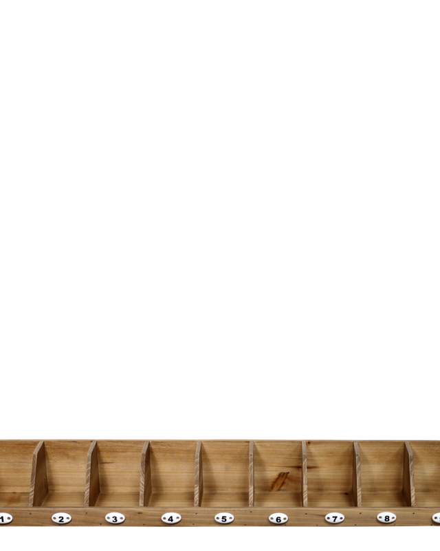 Rene Houtman Wandplank Hout Met 9 Vakken - B89 x D16 x H11 Cm