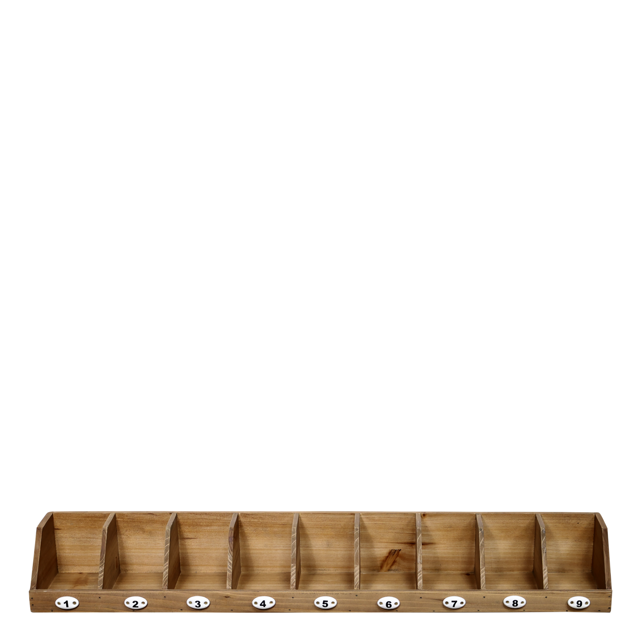 Rene Houtman Wandplank Hout Met 9 Vakken - B89 x D16 x H11 Cm
