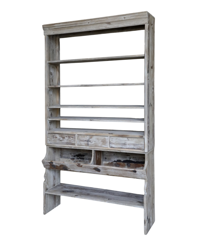 Rene Houtman Stellingkast Bordenkast Hout H222 x B123 x D34 Cm