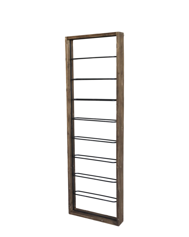 Rene Houtman Wijnrek Woods Hout - 8 Flessen - H145 x B45 x D10.5 Cm