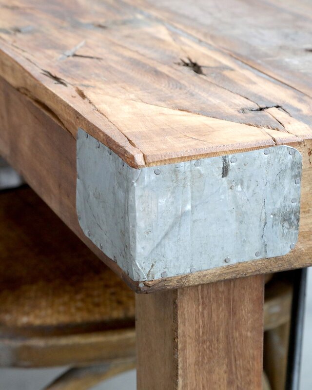 Rene Houtman Marktafel Oud Hout (elke uniek) - L200 x B100 x H78 Cm
