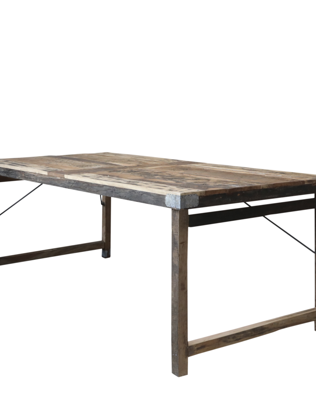 Rene Houtman Marktafel Oud Hout (elke uniek) - L200 x B100 x H78 Cm