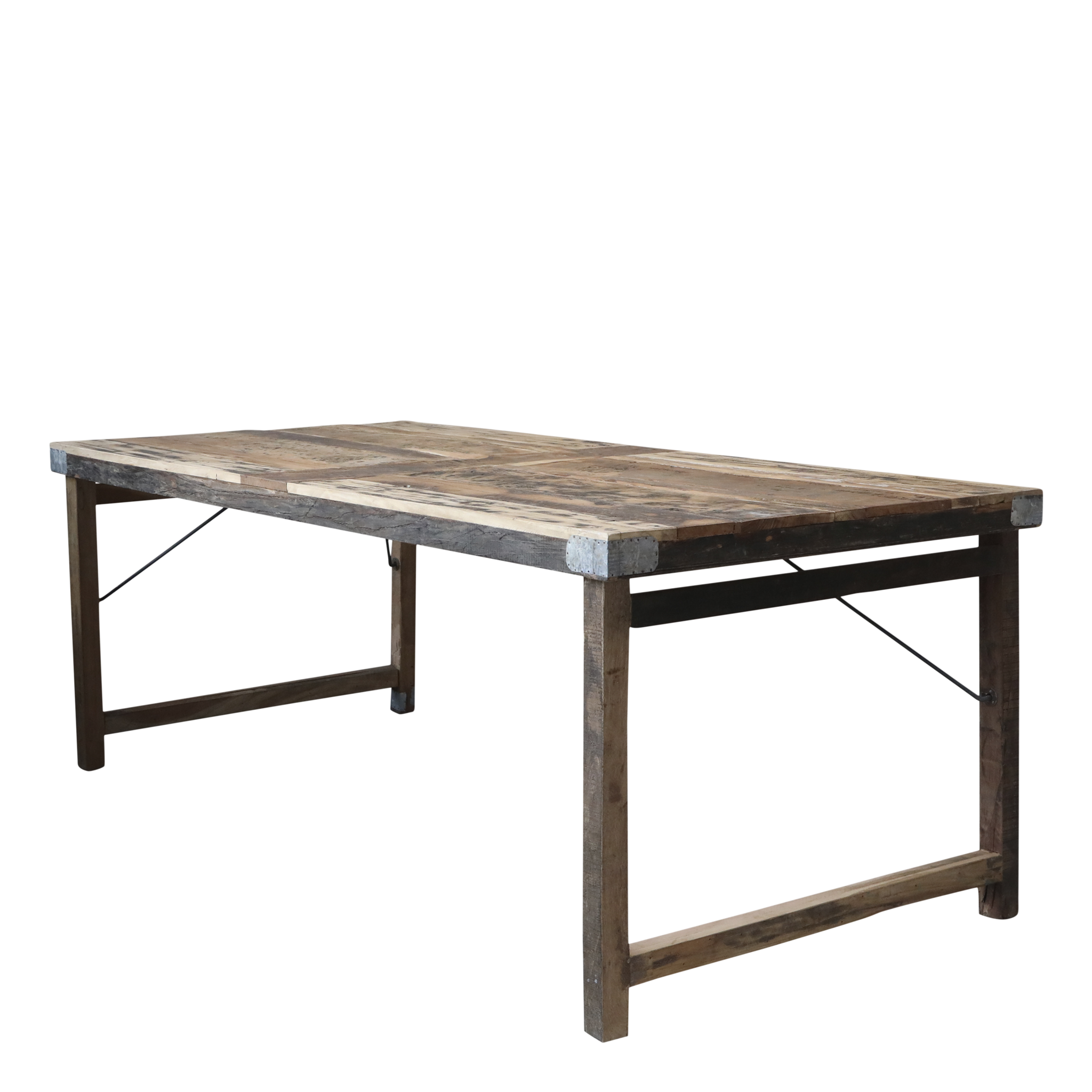 Rene Houtman Marktafel Oud Hout (elke uniek) - L200 x B100 x H78 Cm