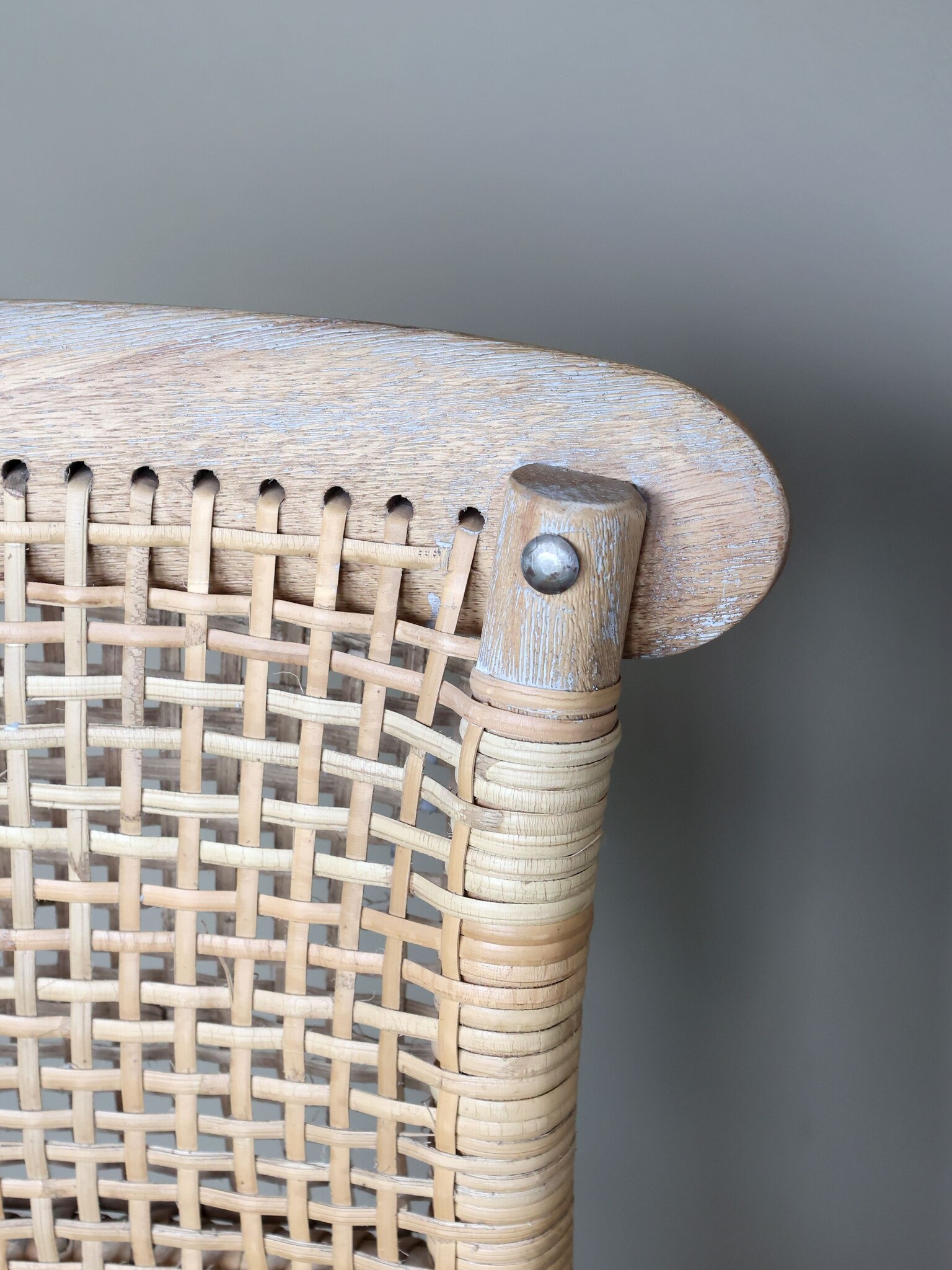 Rene Houtman Barkruk Frans Met Zitting En Rugleuning Vlechtwerk - H92 x B40 x D45 Cm