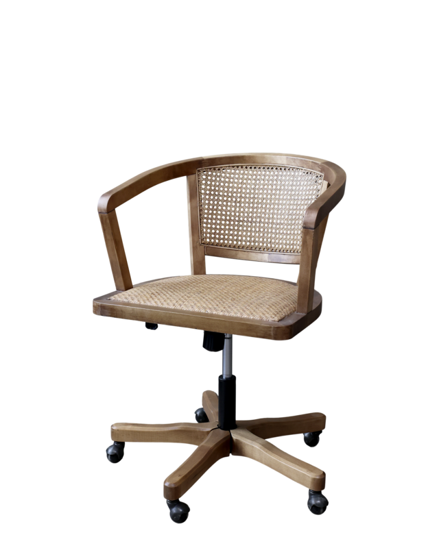 Rene Houtman Bureaustoel Frans Wieltjes Met Zitting En Vlechtwerk - H88 x B60 x D60 Cm