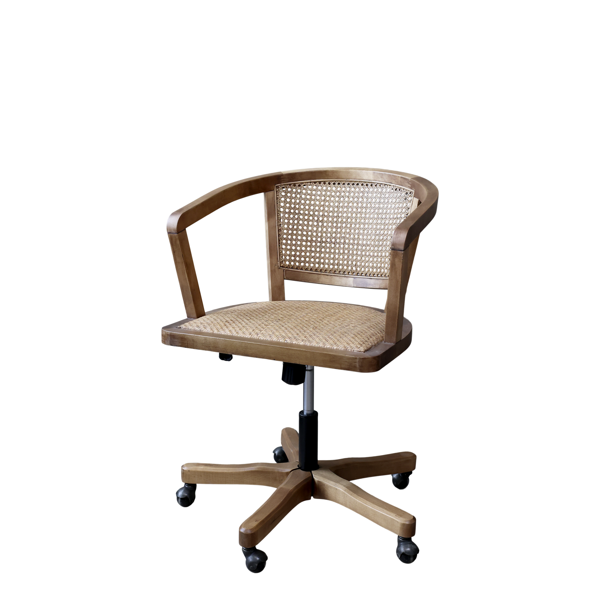Rene Houtman Bureaustoel Frans Wieltjes Met Zitting En Vlechtwerk - H88 x B60 x D60 Cm