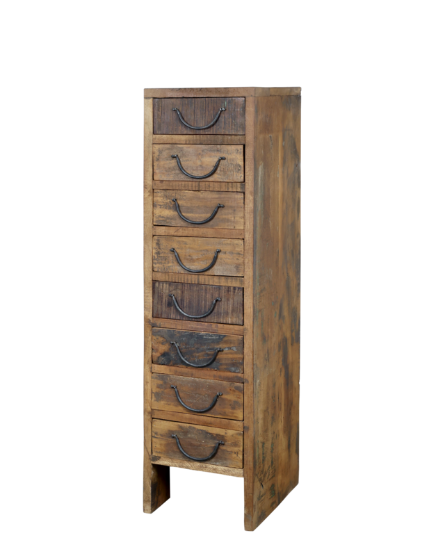 Rene Houtman Ladenkast Woods 8 Lades - H95 x B30 x D25 CM