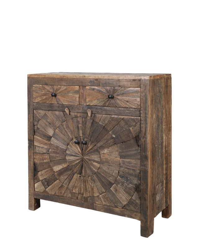 Rene Houtman Opbergkast Woods 2 Lades 2 Deurtjes - H100 x B90 x D41 Cm