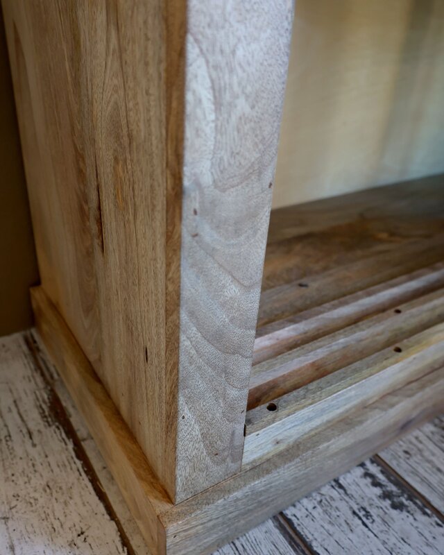 Rene Houtman Vitrinekast Mangie Hout 2 Schuifdeuren - H190 x B150 x D45 Cm