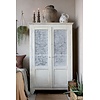 Linnenkast Oud Frans  Antiek-Crème - H184 x B113 x D44.5 Cm
