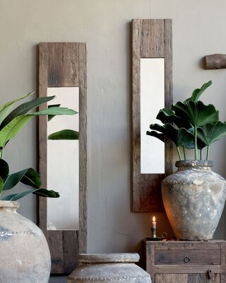 Rene Houtman Spiegel Wand Woods Teakhout - H122 & H147 Cm - Keuzemenu