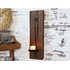 Kandelaar Kaarshouder Woods Wanddecoratie - H46 x B15 x D2 cm