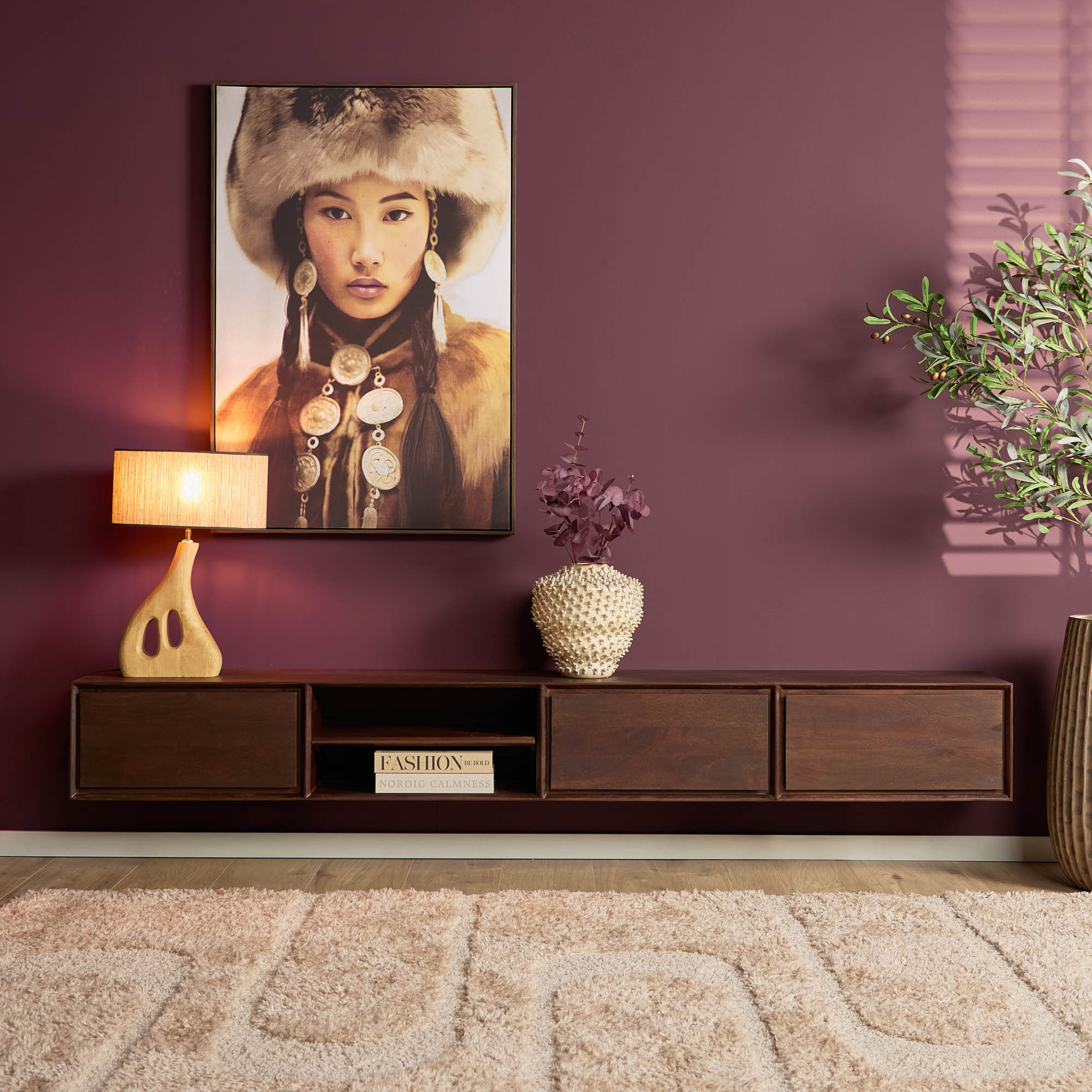 Starfurn Zwevend tv meubel Ambiance Bruin | 240 cm