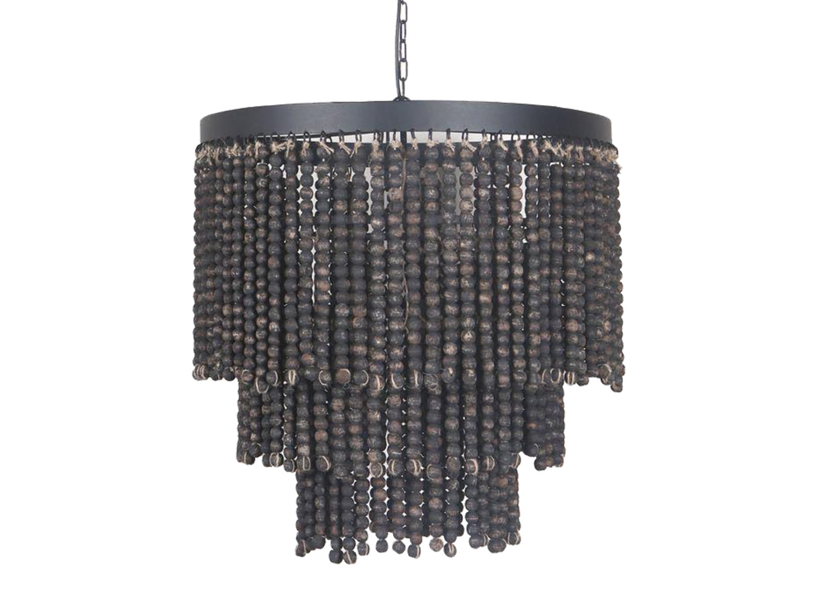Rene Houtman Hanglamp Goos Kraal Hout Black Ø 60 cm x 60cm