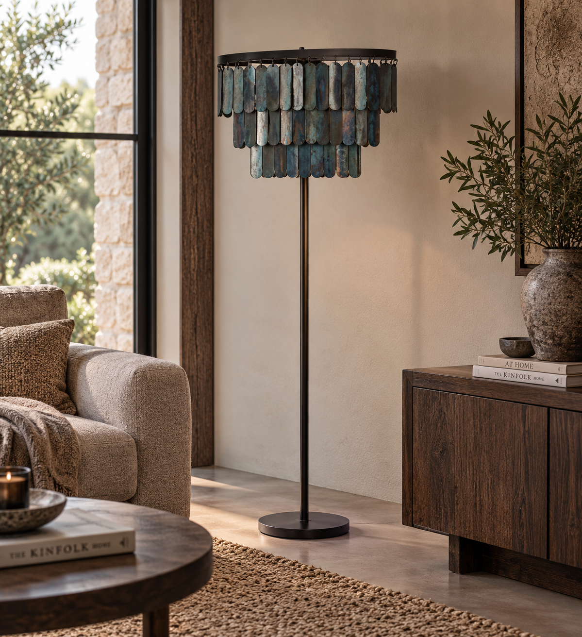 Rene Houtman  Vloerlamp Axel Lamel 60 x 60 x 150 cm