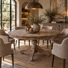 Eetkamertafel Rond Hout Bruin Ø140 x H78