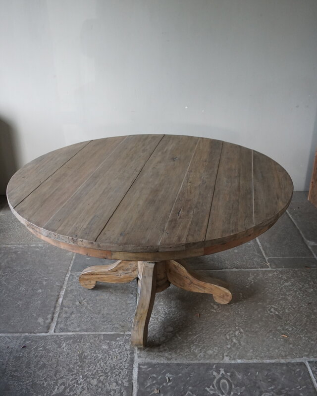 Rene Houtman Eetkamertafel Rond Hout Bruin Ø140 x H78
