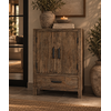 Opbergkast Oud Hout – 2 Deurs, 1 Lade – L60 × B40 × H85 cm