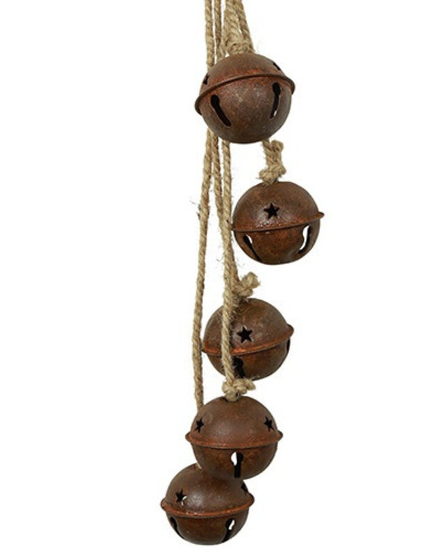 Rene Houtman Belletjes Kersthanger Jort | Roest | H42xD3 cm