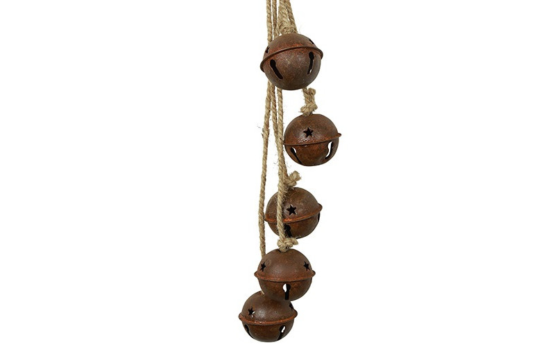 Rene Houtman Belletjes Kersthanger Jort | Roest | H42xD3 cm