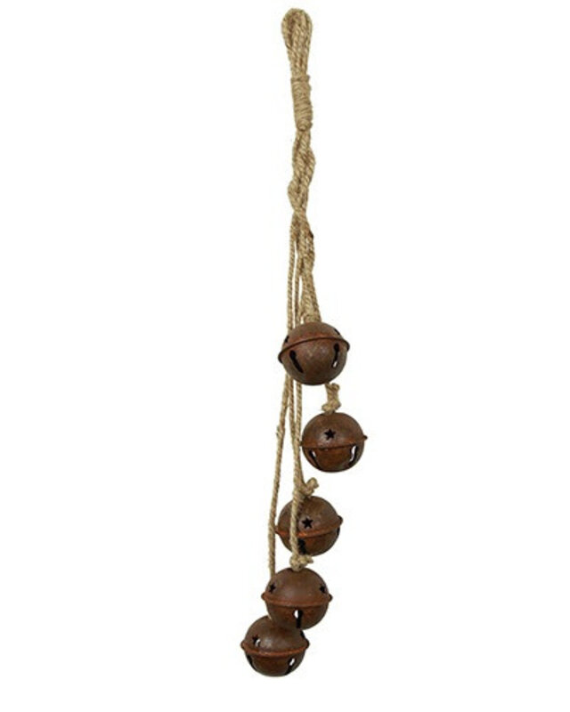Rene Houtman Belletjes Kersthanger Jort | Roest | H42xD3 cm
