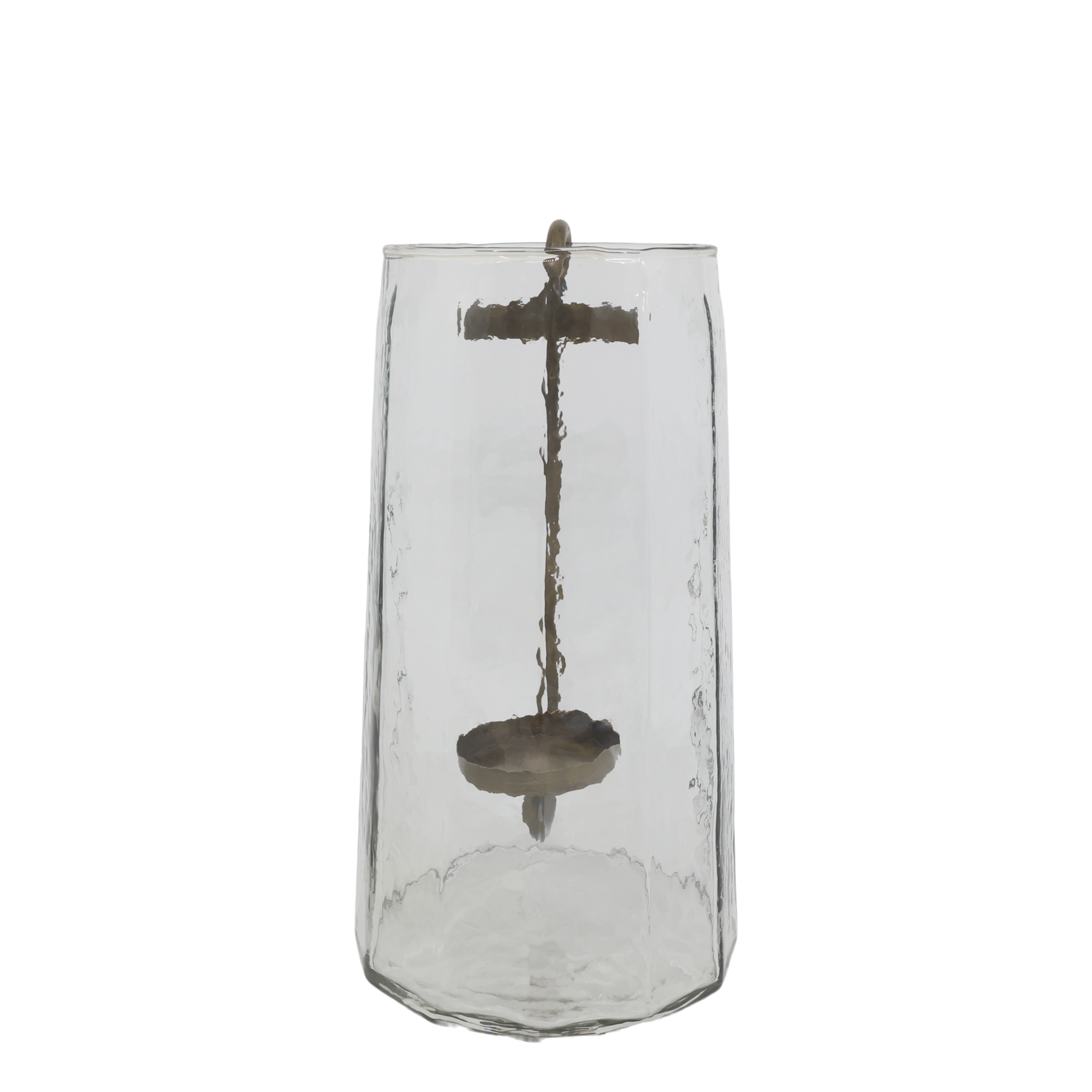 Rene Houtman Windlicht Met Messing Kaarshouder – Ø18 × H29 cm