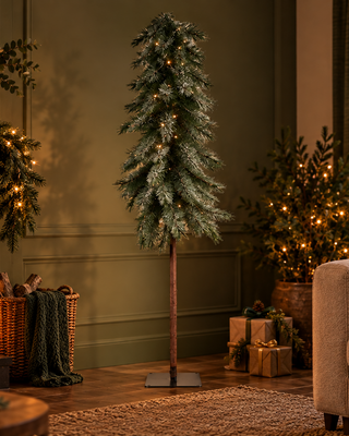Rene Houtman LED Kerstboom Op Stam XXL | Groen/Sneeuw | 210 cm