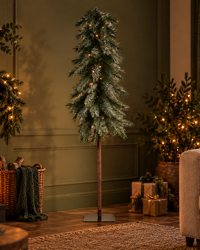 Rene Houtman LED Kerstboom Op Stam XXL | Groen/Sneeuw | 210 cm