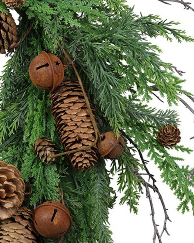 Rene Houtman Krans Dennenappel Juniperus Bell | Groen | D60 cm