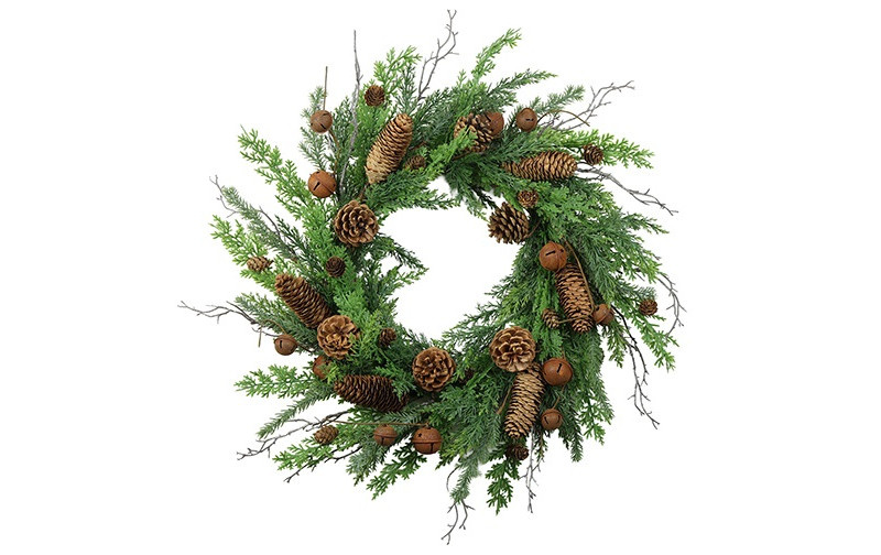 Rene Houtman Krans Dennenappel Juniperus Bell | Groen | D60 cm