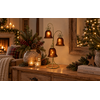 LED Standaard Met Kerstbellen | Bruin | H41,5 cm