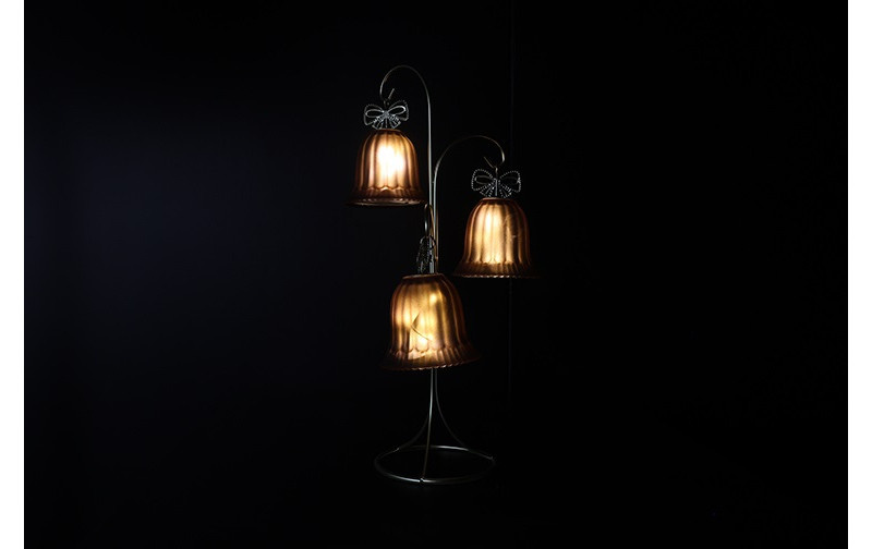 Rene Houtman LED Standaard Met Kerstbellen | Bruin | H41,5 cm