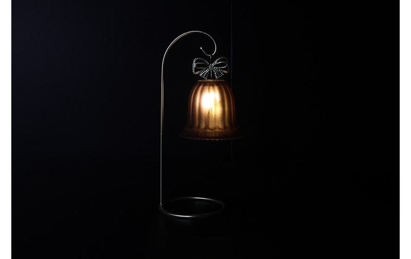 Rene Houtman LED Standaard Met Kerstbel | Bruin | H26,5 cm