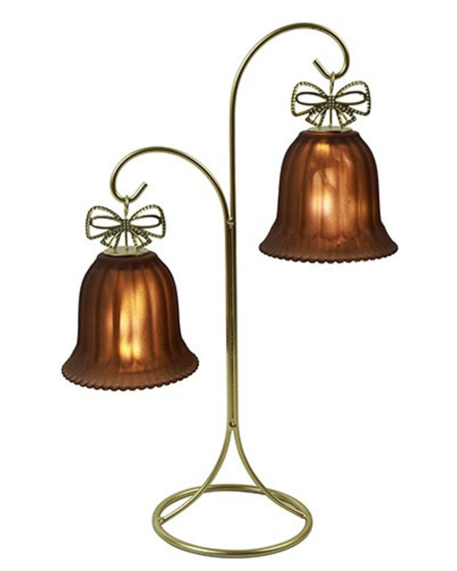 Rene Houtman LED Standaard Met Kerstbellen | Bruin | H34,5 cm