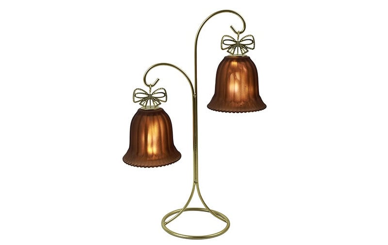 Rene Houtman LED Standaard Met Kerstbellen | Bruin | H34,5 cm