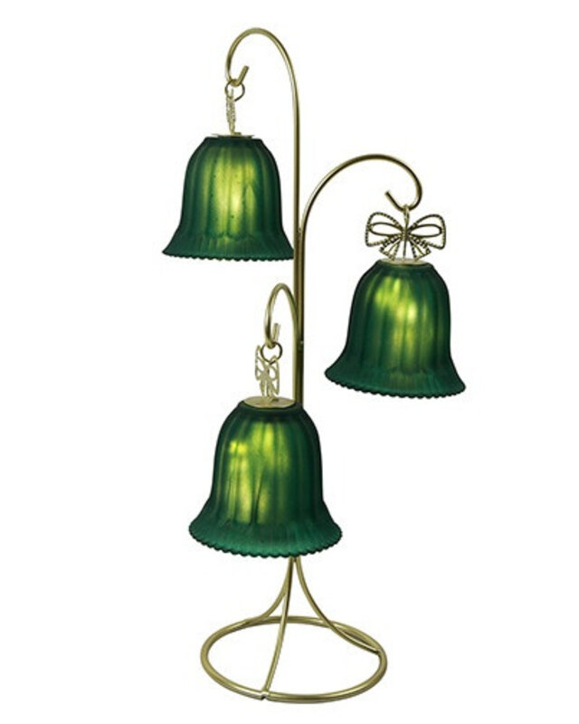 Rene Houtman LED Standaard Met Kerstbellen | Groen | H41,5 cm