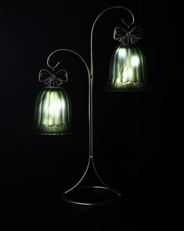 Rene Houtman LED Standaard Met Kerstbellen | Groen | H34,5 cm