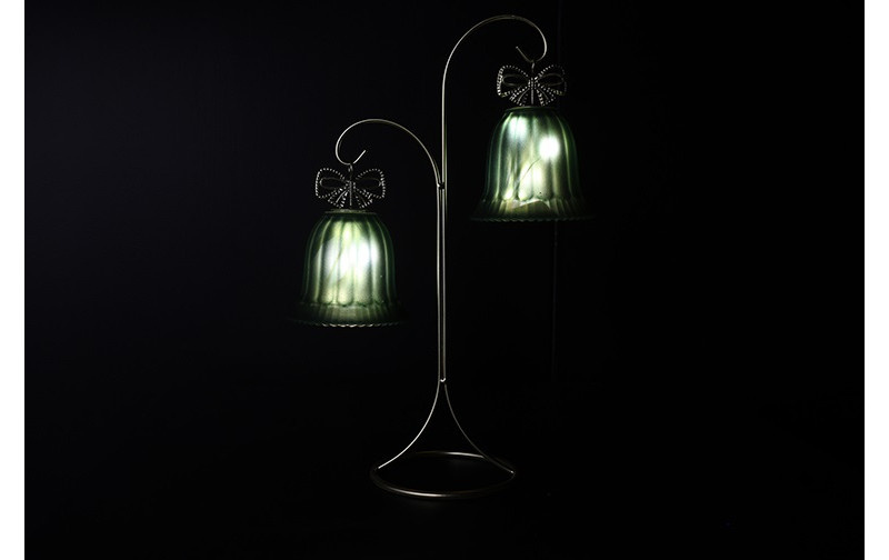 Rene Houtman LED Standaard Met Kerstbellen | Groen | H34,5 cm