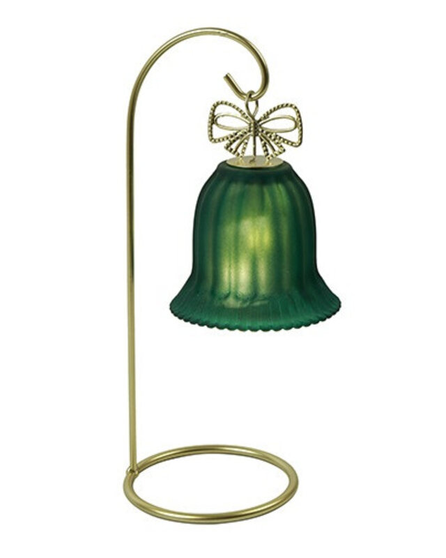 Rene Houtman LED Standaard Met Kerstbel | Groen | H26,5 cm