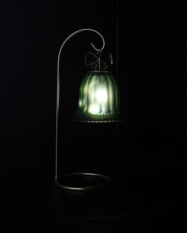 Rene Houtman LED Standaard Met Kerstbel | Groen | H26,5 cm