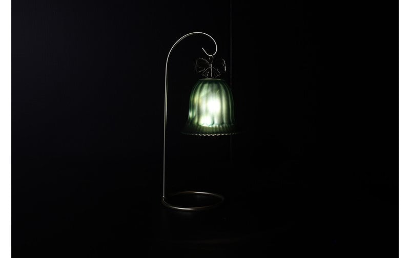 Rene Houtman LED Standaard Met Kerstbel | Groen | H26,5 cm